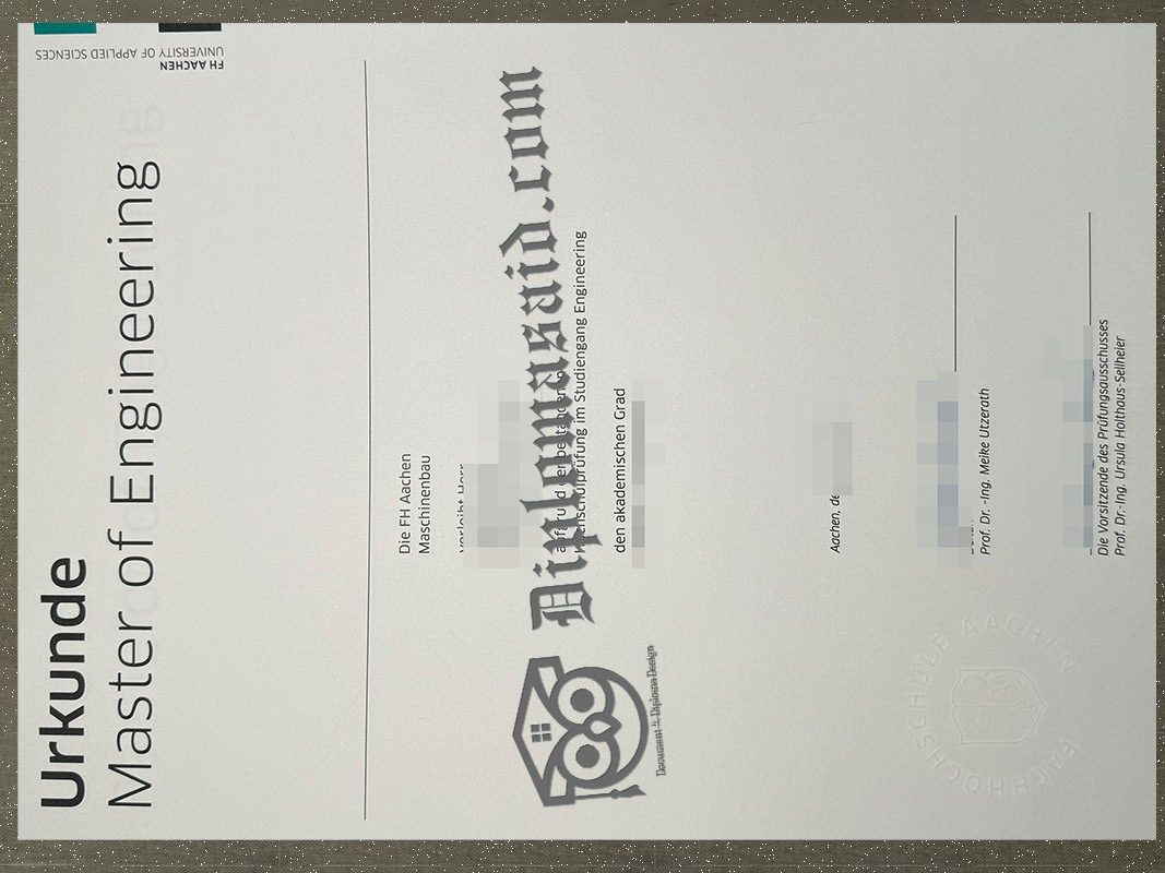 FH Aachen Urkunde, FH Aachen Degree
