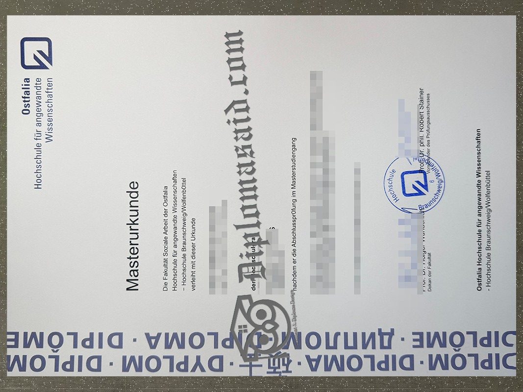Ostfalia Hochschule für angewandte Wissenschaften Urkunde, Ostfalia Hochschule Degree