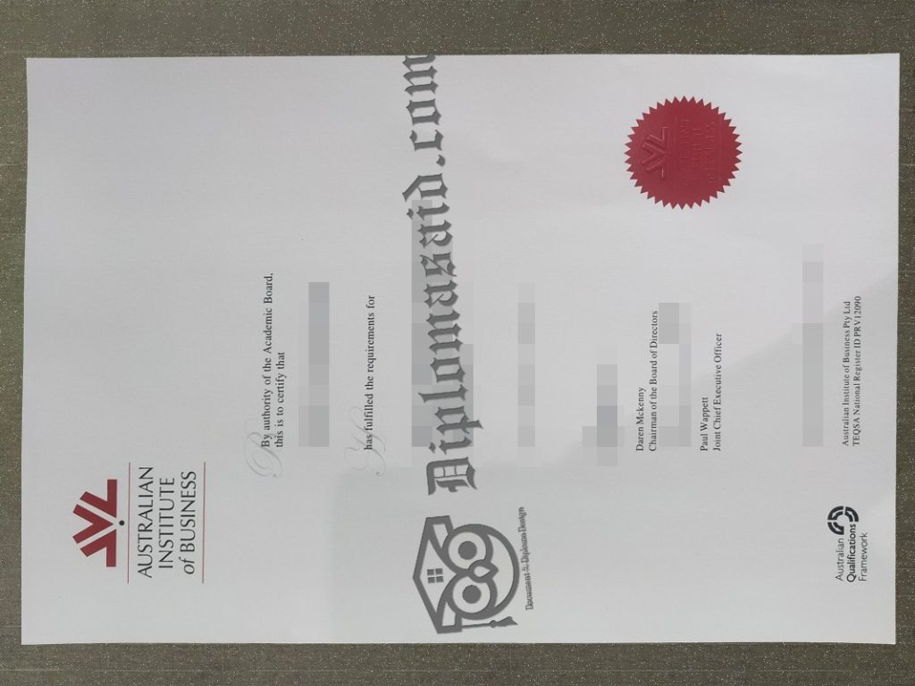 Australian Institute of Business Diploma, Australian Institute of Business Degree