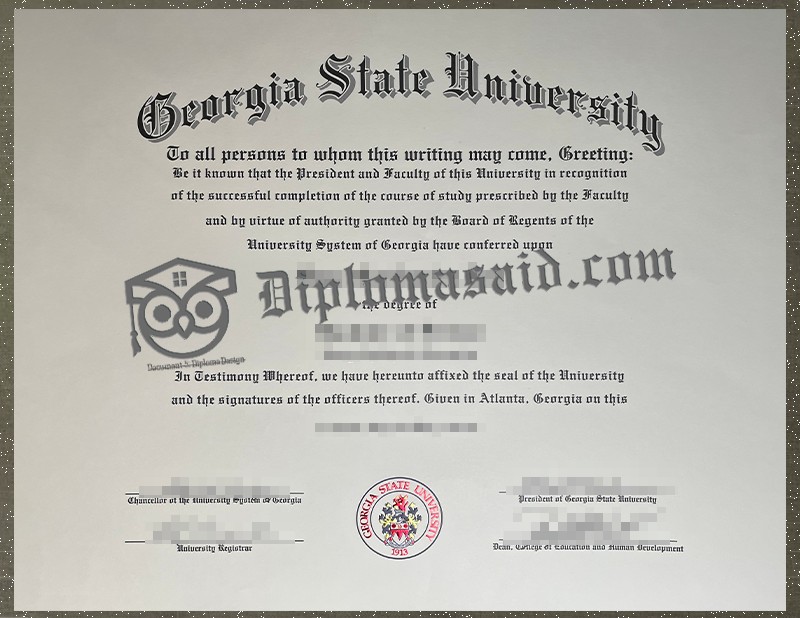 Georgia State University Diploma, Georgia State University Degree Georgia State University Diploma, Georgia State University Degree