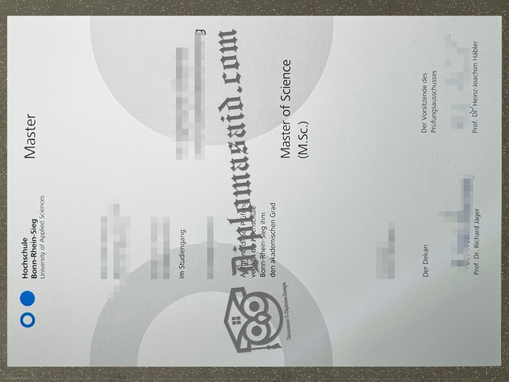 Hochschule Bonn-Rhein-Sieg Urkunde, Hochschule Bonn-Rhein-Sieg Degree