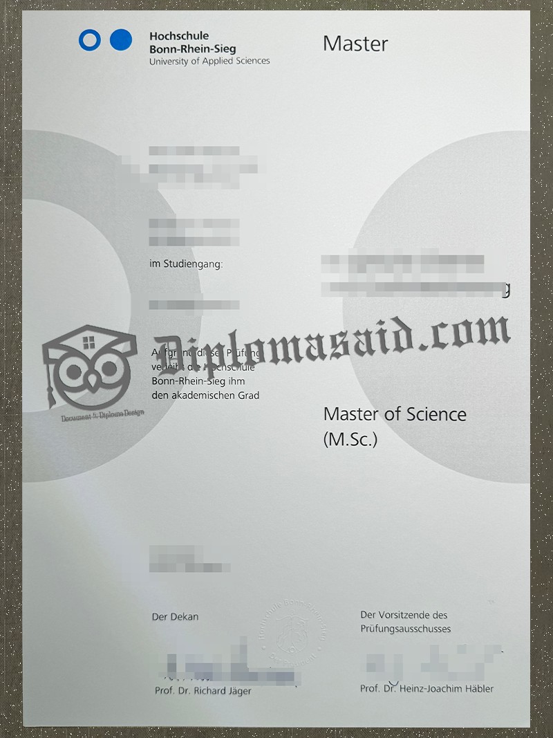 Hochschule Bonn-Rhein-Sieg Urkunde, Hochschule Bonn-Rhein-Sieg Degree Hochschule Bonn-Rhein-Sieg Urkunde, Hochschule Bonn-Rhein-Sieg Degree