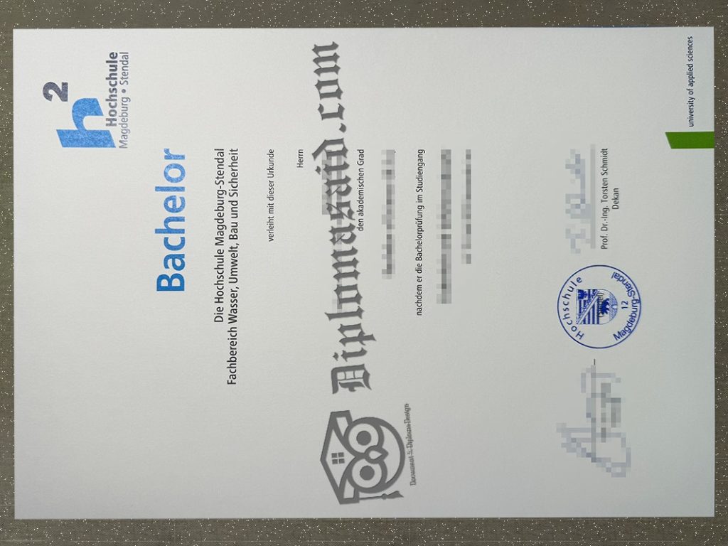 Hochschule Magdeburg-Stendal Urkunde, Hochschule Magdeburg-Stendal Degree