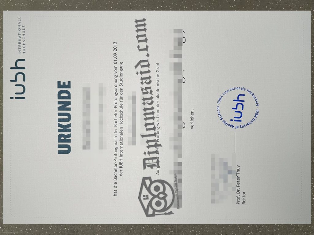 IUBH Urkunde, IUBH Internationale Hochschule Degree