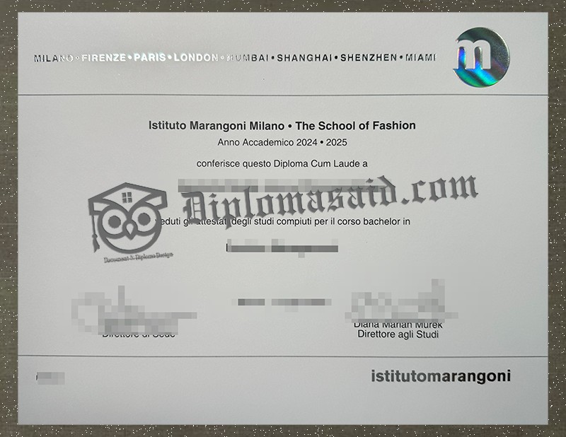 Istituto Marangoni diploma, Istituto Marangoni degree Istituto Marangoni diploma, Istituto Marangoni degree