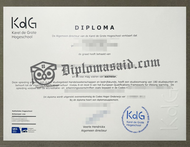Karel de Grote Hogeschool Diploma, Karel de Grote Hogeschool Degree Karel de Grote Hogeschool Diploma, Karel de Grote Hogeschool Degree