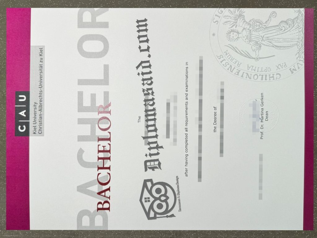 Kiel University Urkunde, Kiel University Degree