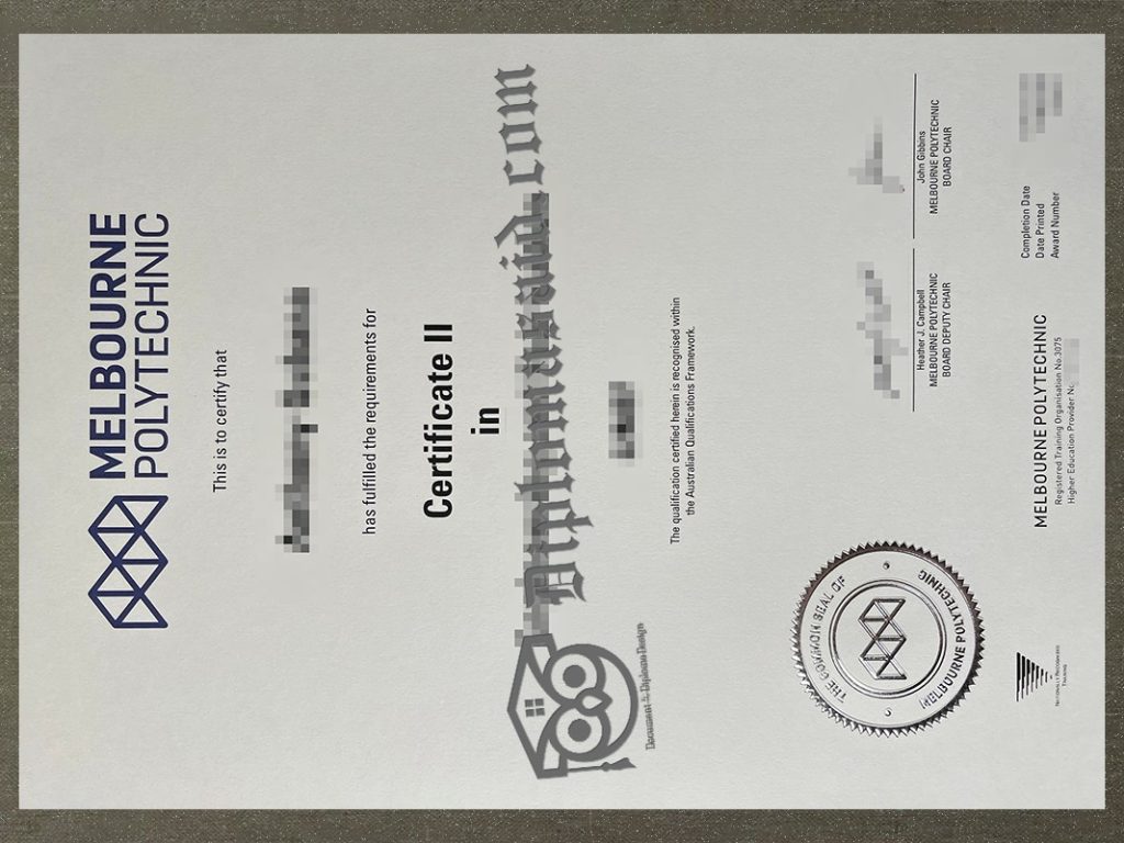 Melbourne Polytechnic certificate, Melbourne Polytechnic degree