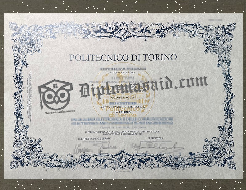 Polytechnic University of Turin Diploma, Polytechnic University of Turin Degree Polytechnic University of Turin Diploma, Polytechnic University of Turin Degree