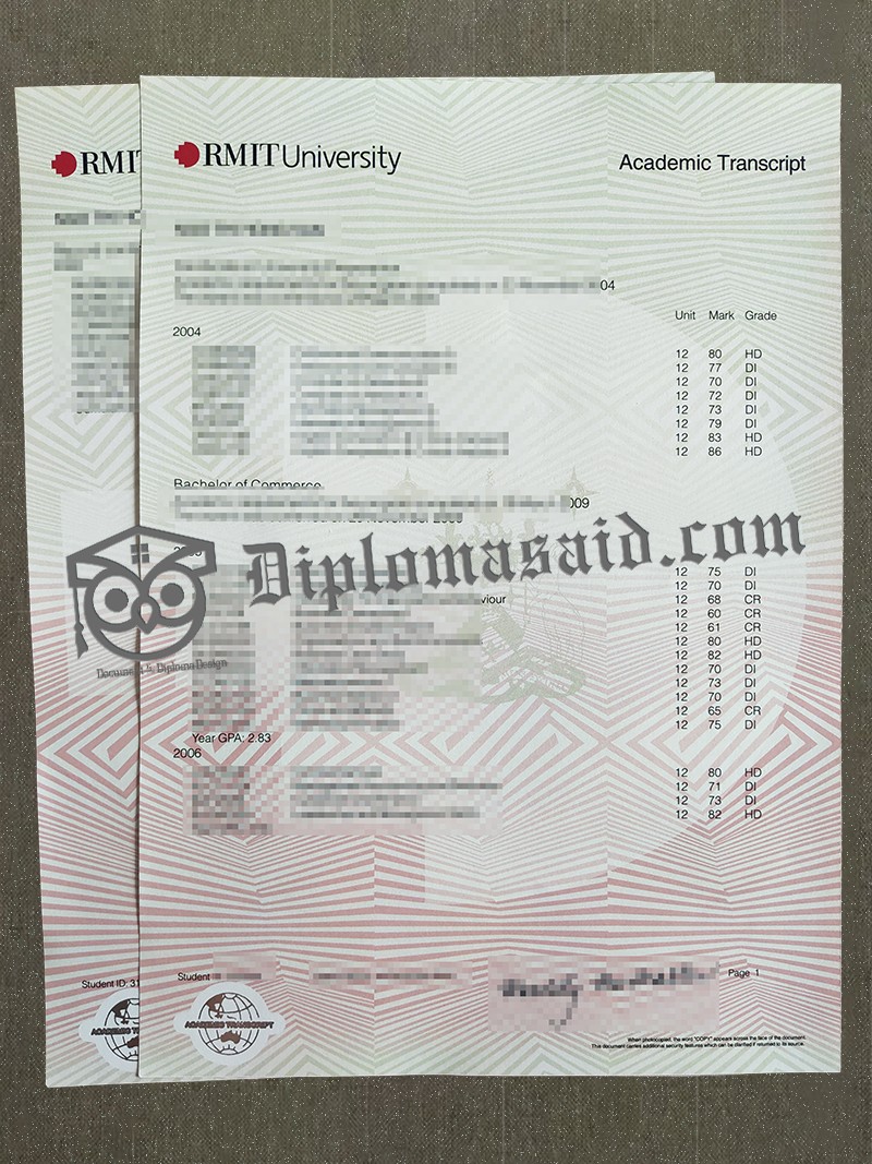 RMIT University Transcript, RMIT University Degree RMIT University Transcript, RMIT University Degree
