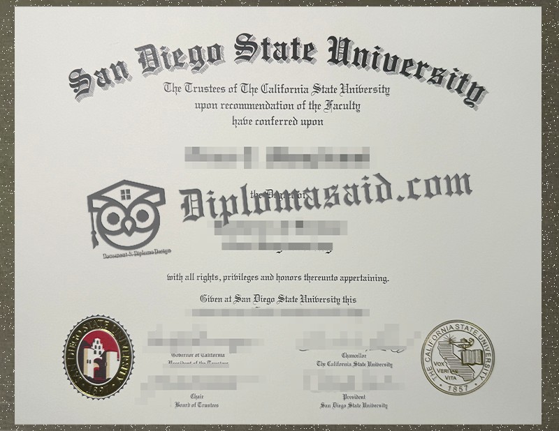 San Diego State University Diploma, San Diego State University Degree San Diego State University Diploma, San Diego State University Degree