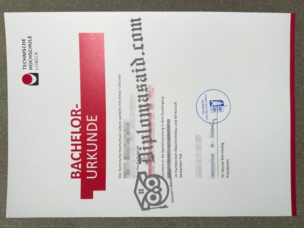 TH Lübeck Urkunde, TH Lübeck Degree