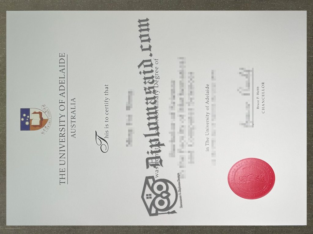 University of Adelaide Degree, University of Adelaide Diploma