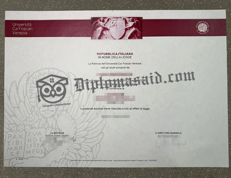 Università Ca' Foscari Venezia Diploma, Università Ca' Foscari Venezia Degree Università Ca' Foscari Venezia Diploma, Università Ca' Foscari Venezia Degree
