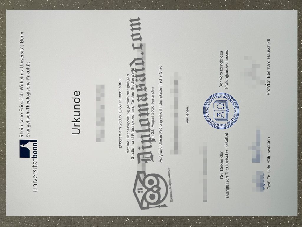 Universität Bonn Urkunde, Universität Bonn Degree
