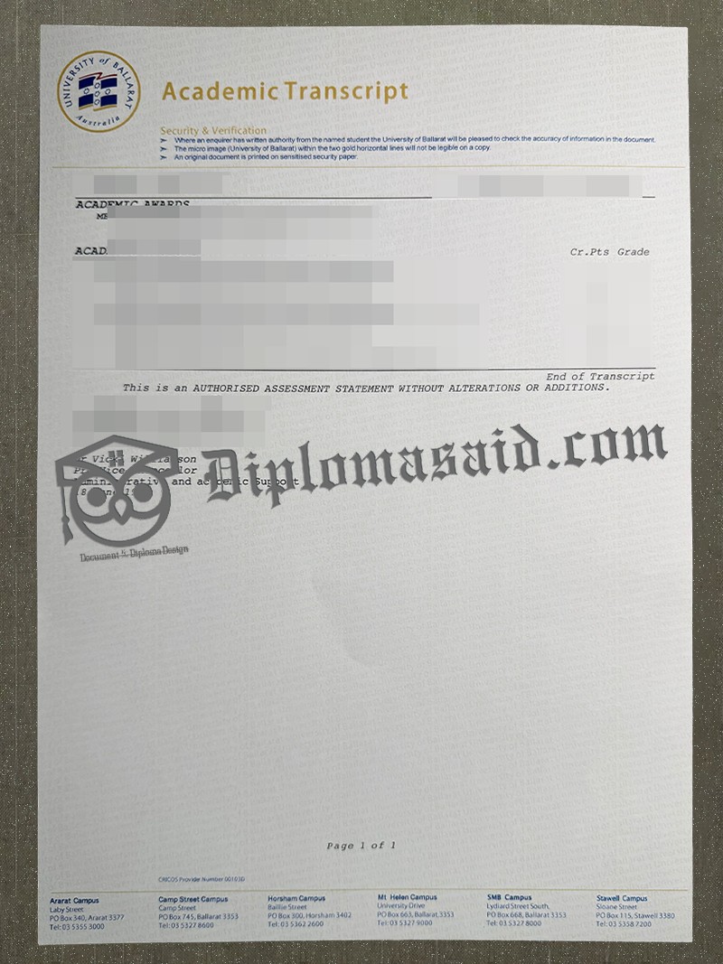 University of Ballarat Transcript, University of Ballarat Degree University of Ballarat Transcript, University of Ballarat Degree