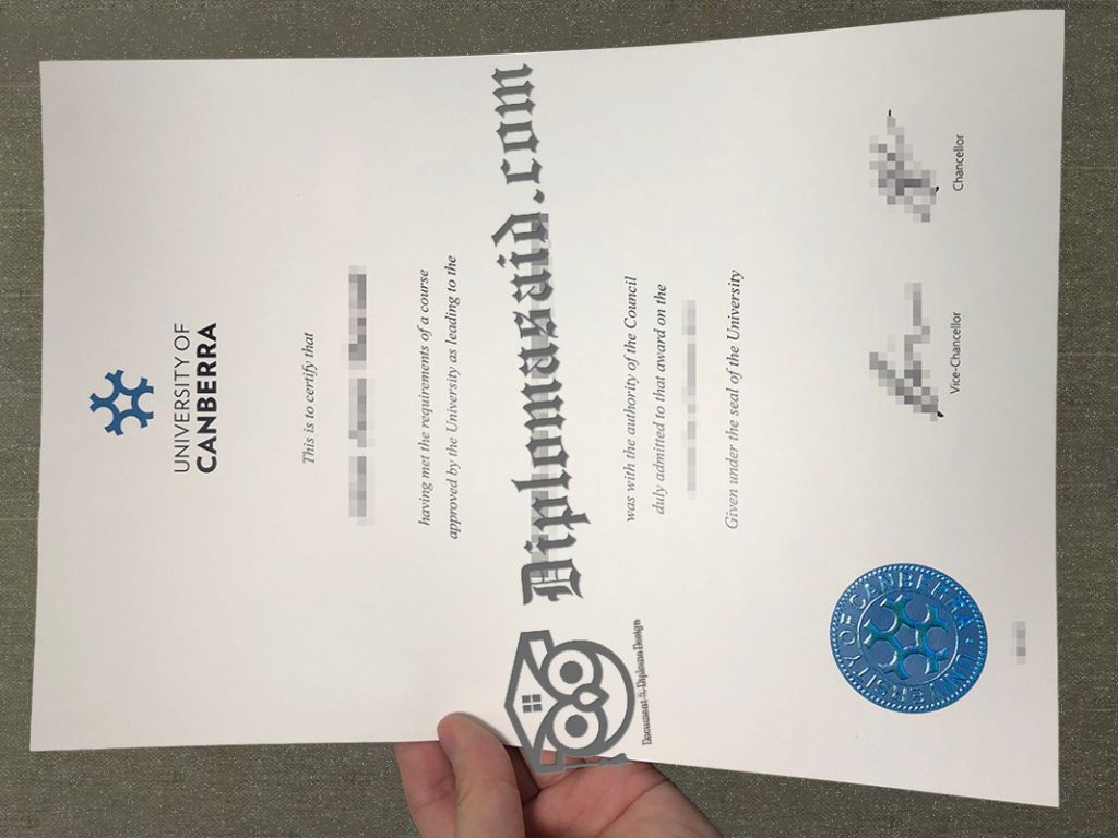 University of Canberra degree, University of Canberra diploma