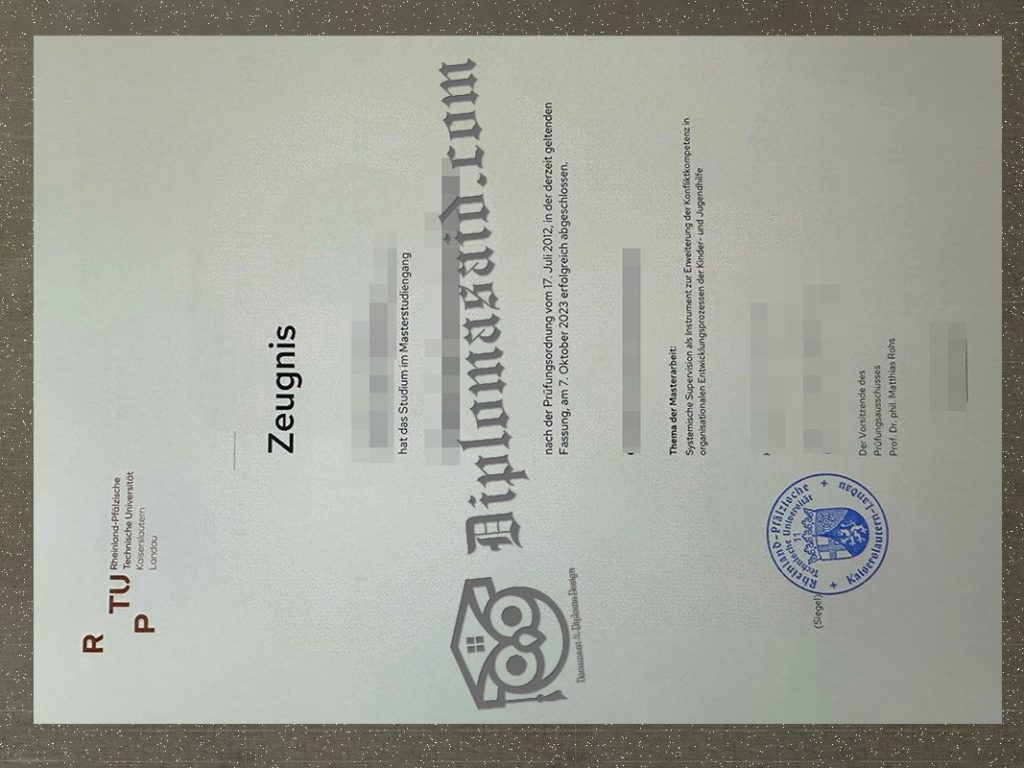 University of Kaiserslautern-Landau Zeugnis, University of Kaiserslautern-Landau Degree