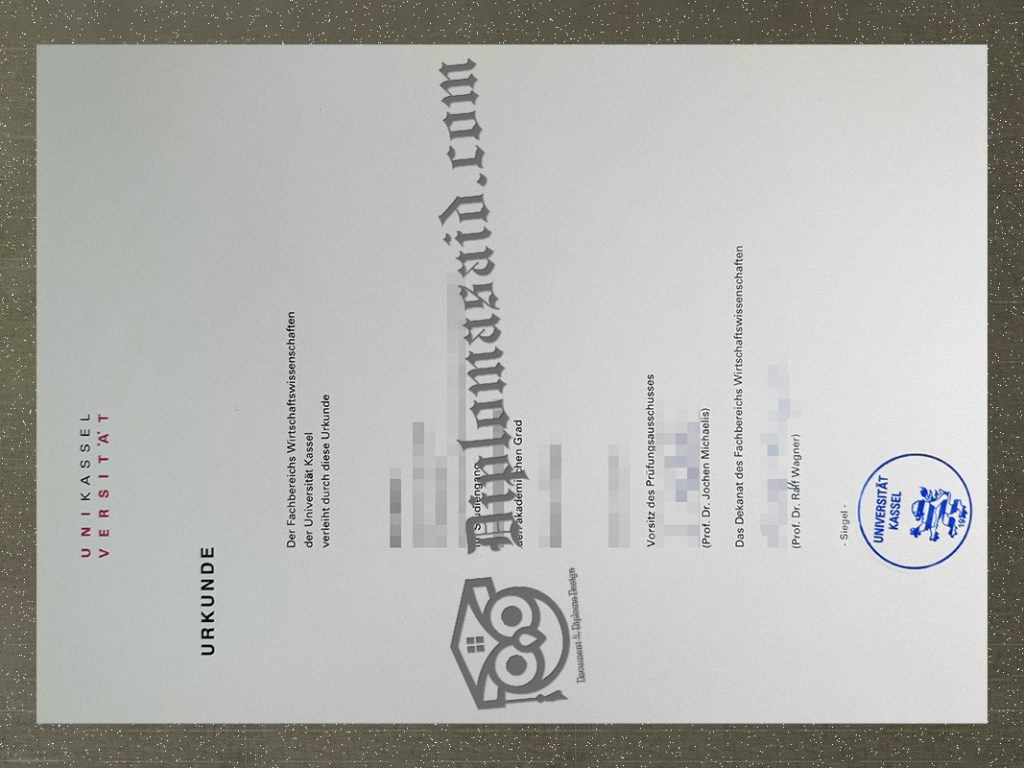 University of Kassel Urkunde, University of Kassel Degree