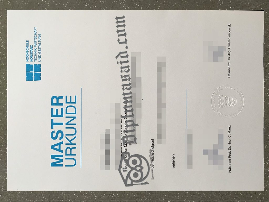 University of Konstanz Urkunde, University of Konstanz Degree