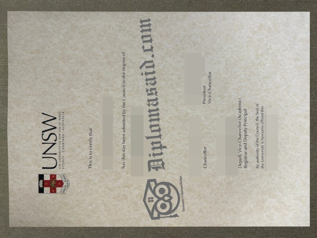 University of New South Wales Degree, University of New South Wales Diploma