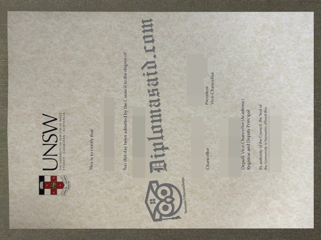 University of New South Wales Degree, University of New South Wales Diploma