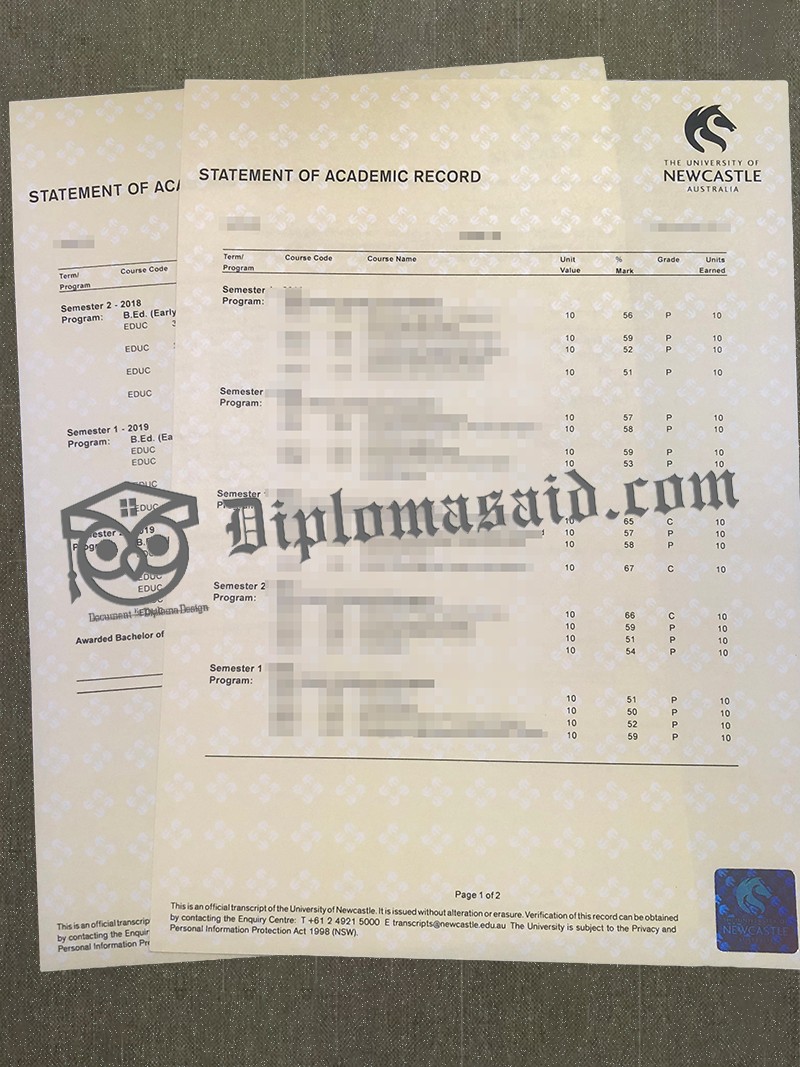 University of Newcastle transcript, University of Newcastle degree University of Newcastle transcript, University of Newcastle degree