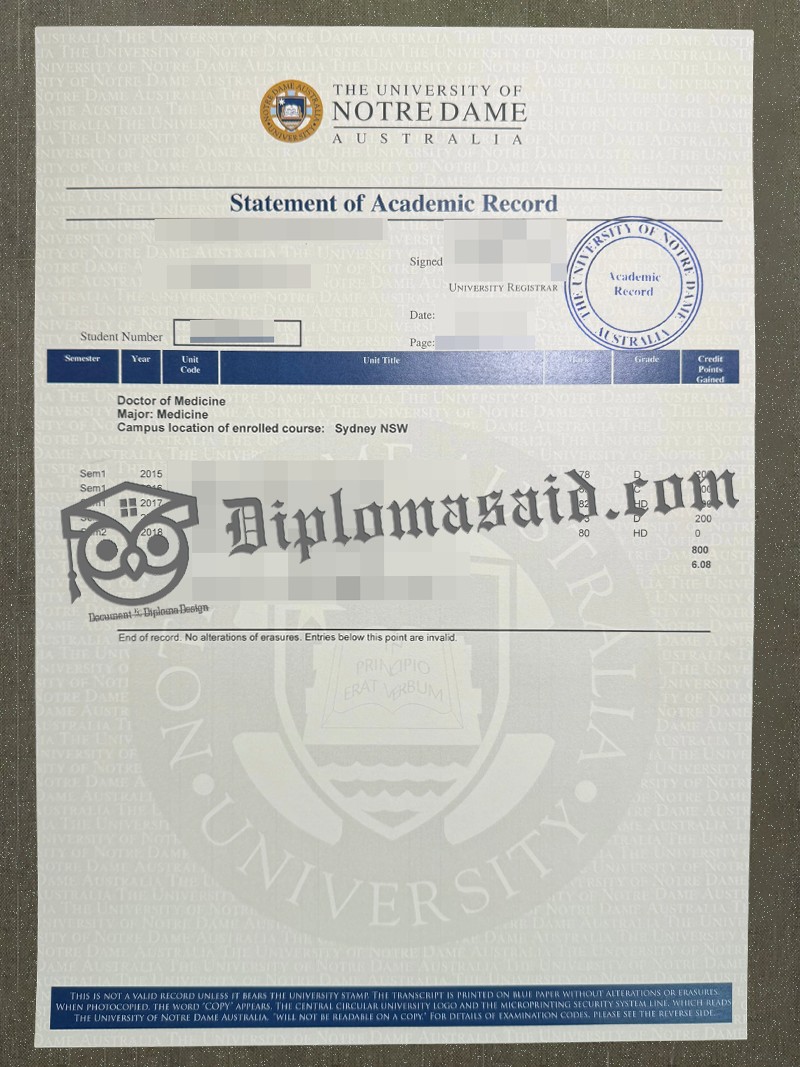University of Notre Dame Australia Transcript, University of Notre Dame Australia Degree University of Notre Dame Australia Transcript, University of Notre Dame Australia Degree