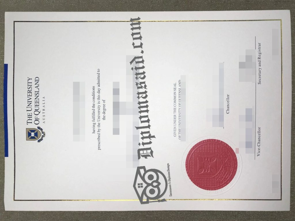 University of Queensland degree, University of Queensland diploma