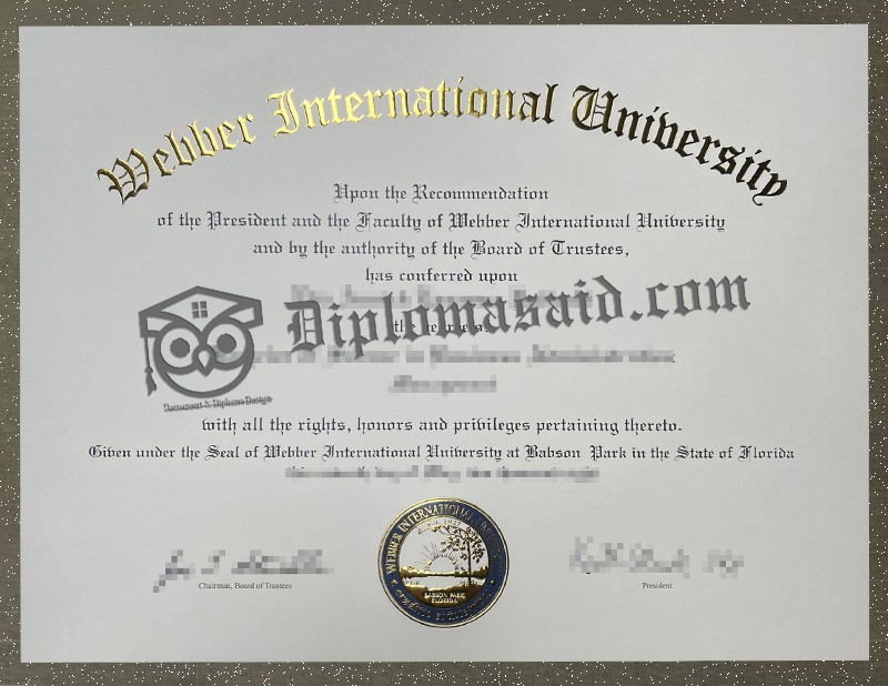 Webber International University Diploma, Webber International University Degree Webber International University Diploma, Webber International University Degree