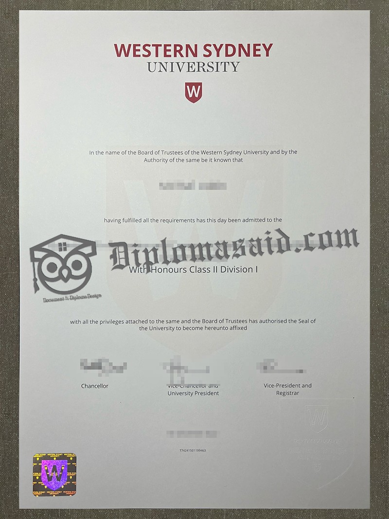 Western Sydney University Degree, Western Sydney University Diploma Western Sydney University Degree, Western Sydney University Diploma