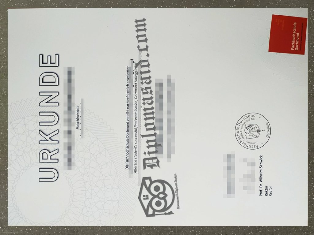Fachhochschule Dortmund Urkunde, Fachhochschule Dortmund Degree