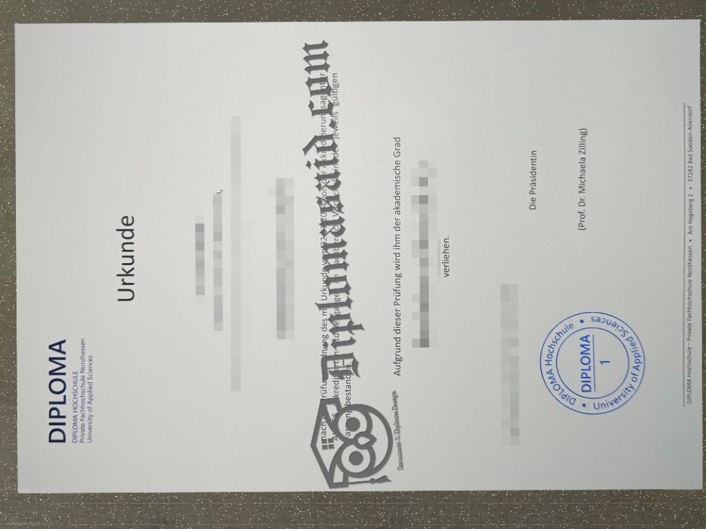 Fachhochschule Nordhessen Urkunde, Fachhochschule Nordhessen Diploma