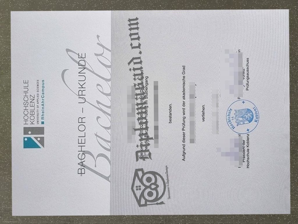 Hochschule Koblenz Urkunde, Hochschule Koblenz Degree