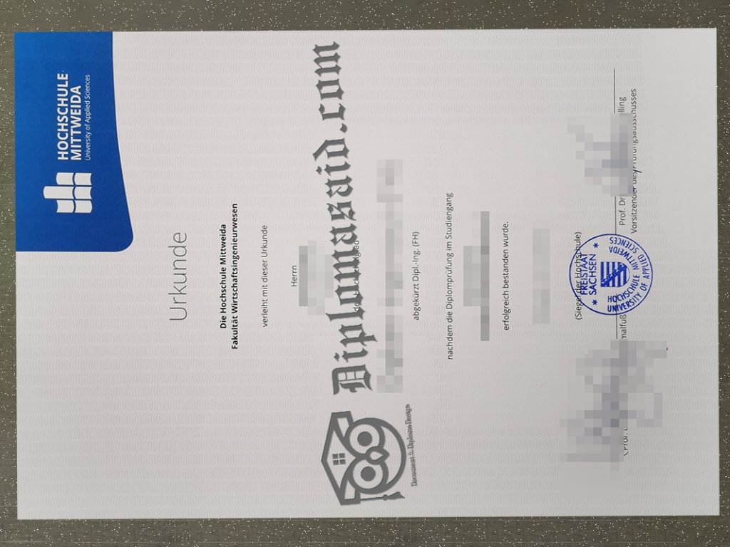Hochschule Mittweida Urkunde, Hochschule Mittweida Degree