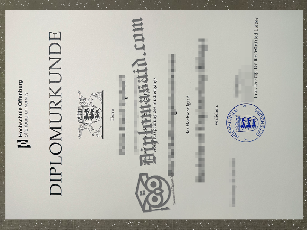 Hochschule Offenburg Urkunde, Hochschule Offenburg Diplom