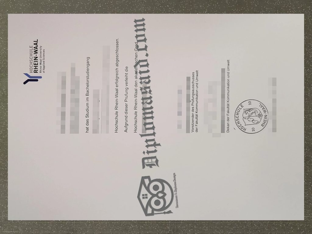 Hochschule Rhein-Waal Diploma, Hochschule Rhein-Waal Degree