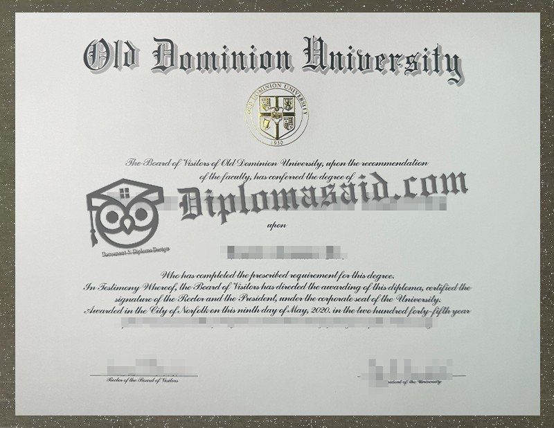 Old Dominion University Diploma, Old Dominion University Degree