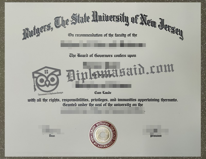 Rutgers University Diploma, Rutgers University Degree Rutgers University Diploma, Rutgers University Degree