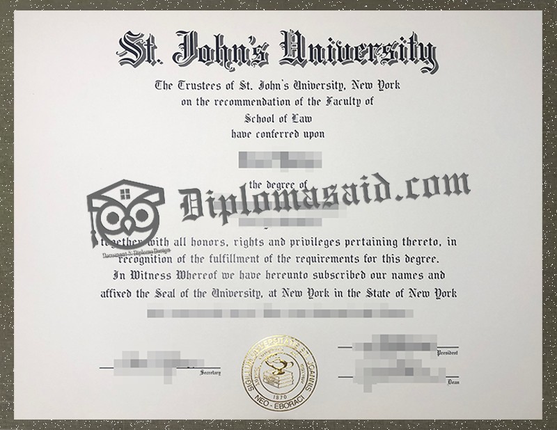 St John's University Diploma, St John's University Degree St John's University Diploma, St John's University Degree