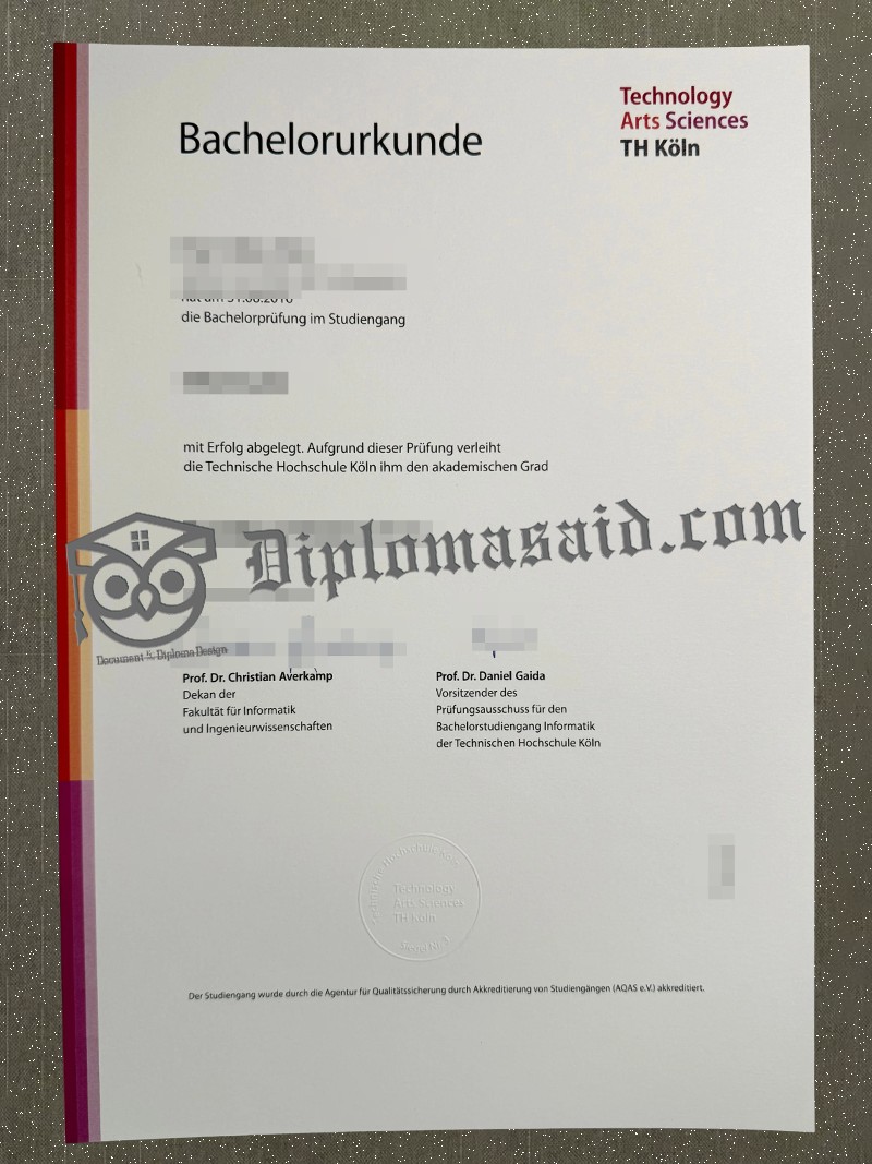 Technische Hochschule Köln Urkunde, Technische Hochschule Köln Degree Technische Hochschule Köln Urkunde, Technische Hochschule Köln Degree