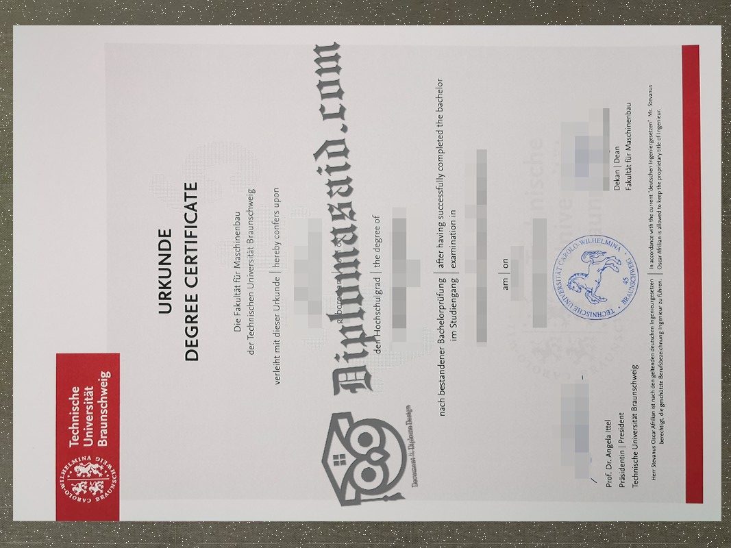 Technische Universität Braunschweig Urkunde, Technische Universität Braunschweig Degree