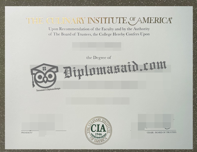 The Culinary Institute of America Diploma, The Culinary Institute of America Degree The Culinary Institute of America Diploma, The Culinary Institute of America Degree