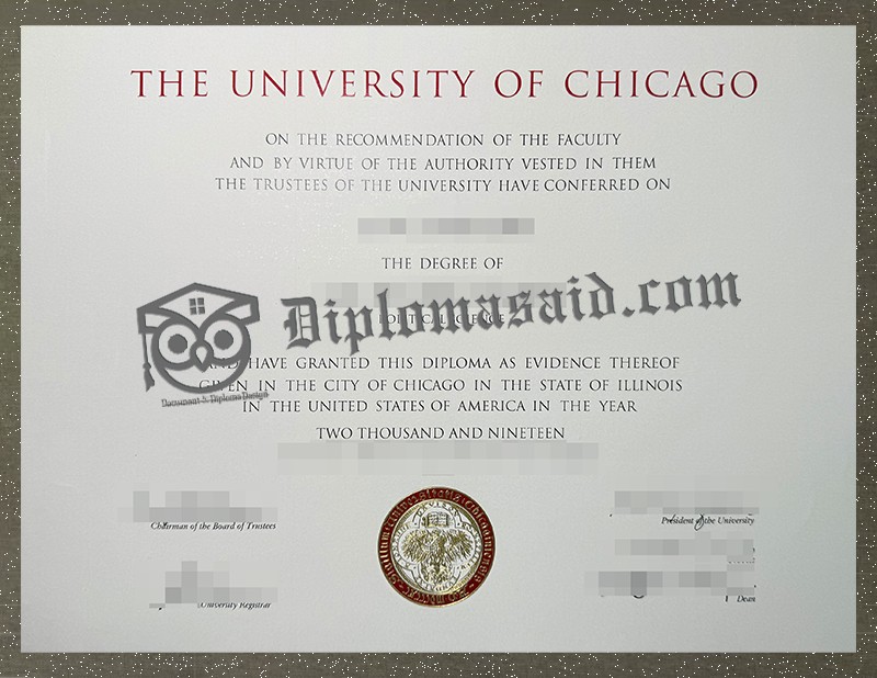 University of Chicago Diploma, University of Chicago Degree University of Chicago Diploma, University of Chicago Degree