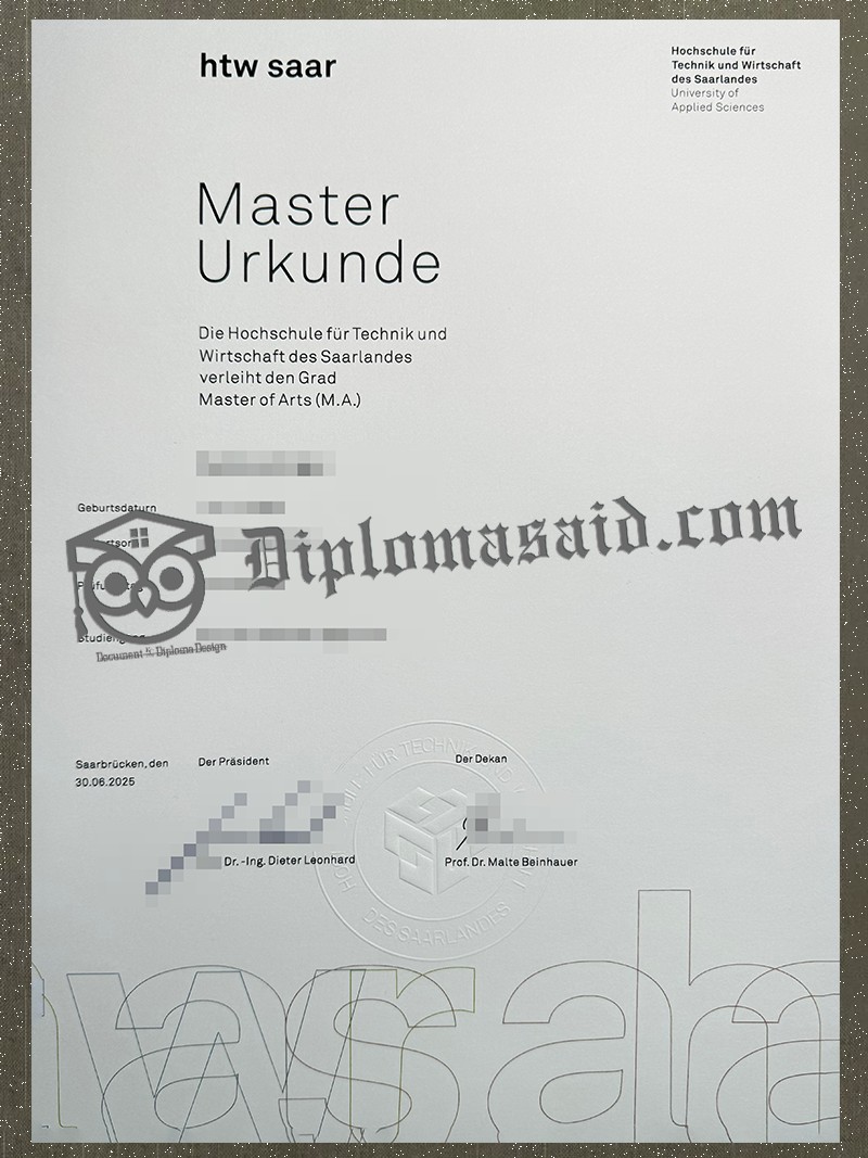htw saar Urkunde, htw saar Degree htw saar Urkunde, htw saar Degree